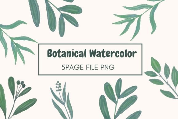 Botanical Watercolor Pack 01: Handmade Design Inspiration for Crafters & Etsy Sellers