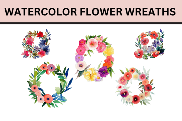 Evaluating Watercolor Flower Wreaths for Branding and Visual Design Projects