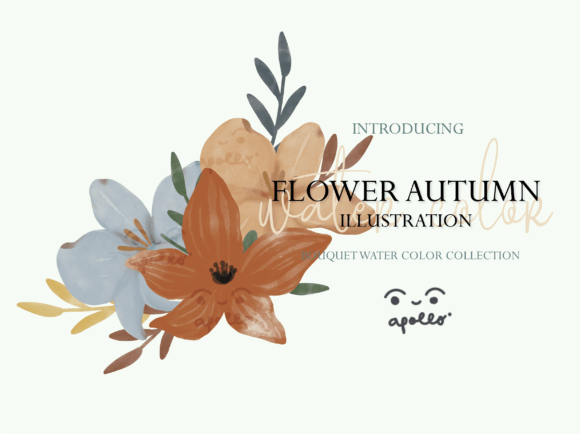 Flower Autumn Bouquet Watercolor SET04: A Seasonal Illustrations Pick for Branding and Marketing