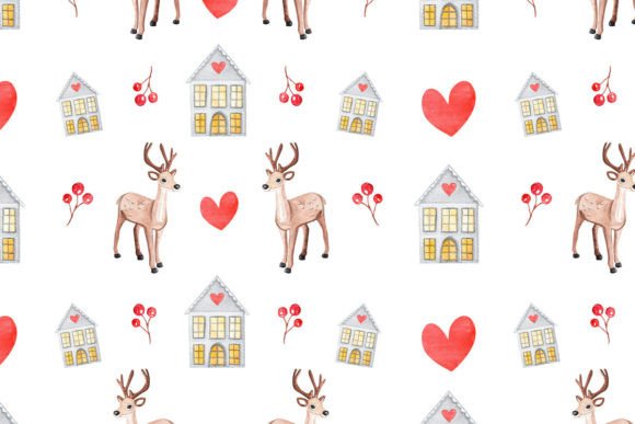 h1Watercolor Deer Seamless Pattern for Branding & Marketing Illustrations/h1