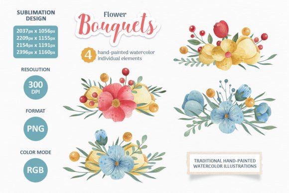 h1Watercolor Flowers PNG Clipart for Creative Sellers and Illustrationsh1