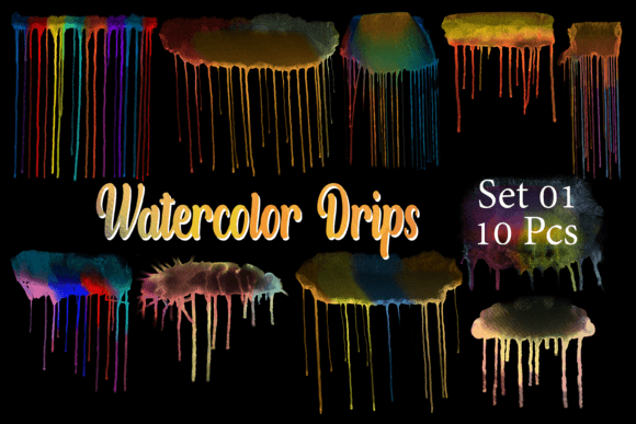 Realistic Watercolor Dripping for Lifestyle & Editorial Illustrations