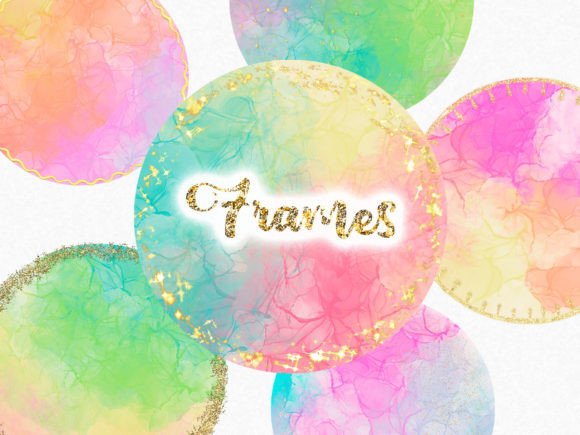 Round Watercolor Frames Clip Art – A Versatile Illustration for Crafters & Etsy Sellers