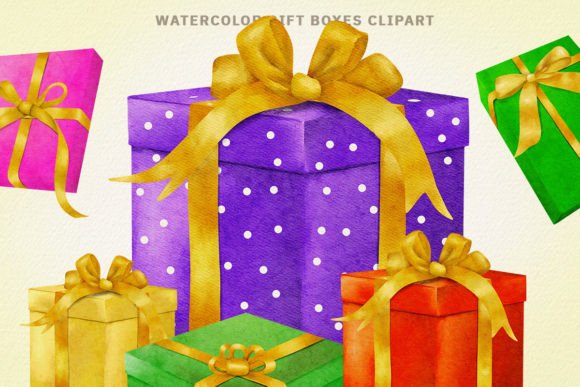 Watercolor Gift Boxes Clipart: A Brand Designer’s Review for Real Business Use