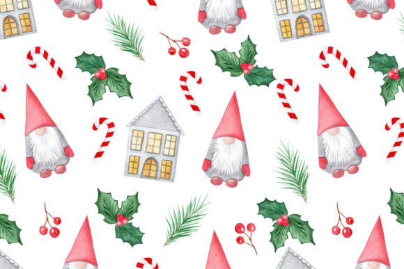 Watercolor Scandic Gnomes Print: A Versatile Illustration for Cozy Craft Projects