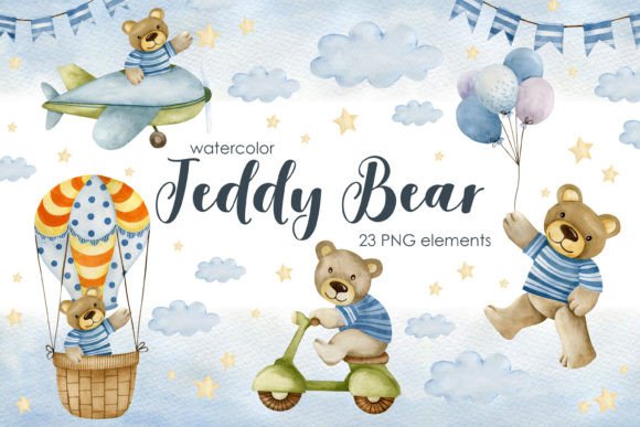 Watercolor Teddy Bears: Soft Illustrations for Heartfelt Branding